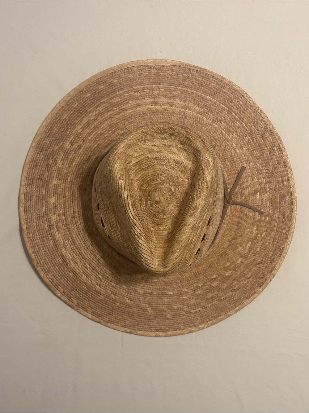 Tula Hats Austin Texas Angler Palm Leaf Straw Sun Hat Unisex Gardening Fishing
